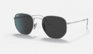 Ray Ban Hexagonal Titanium Men's Sunglasses Grey | 71834-YOBW