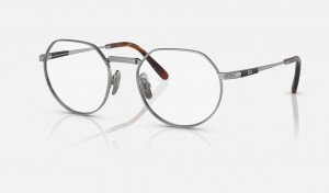 Ray Ban Jack Ii Titanium Optics Men's Eyeglasses Silver | 97501-OFPQ