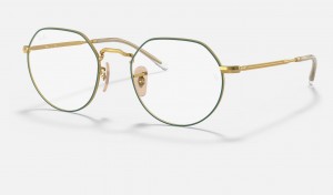 Ray Ban Jack Optics Men's Eyeglasses Gold | 65708-JFKU