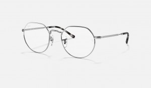 Ray Ban Jack Optics Men's Eyeglasses Silver | 85702-YHOR