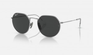 Ray Ban Jack Titanium Men's Sunglasses Grey | 34628-YMJZ