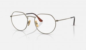 Ray Ban Jack Titanium Optics Men's Eyeglasses Gold | 13876-BNIL