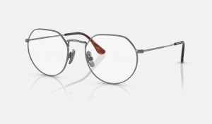 Ray Ban Jack Titanium Optics Women's Eyeglasses Grey | 53802-XHZC