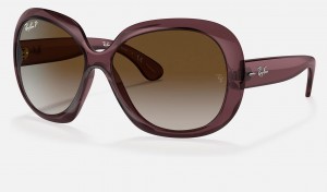 Ray Ban Jackie Ohh Ii Transparent Women's Sunglasses Brown | 36218-WULD