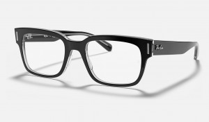 Ray Ban Jeffrey Optics Men's Eyeglasses Black | 60791-RFBK