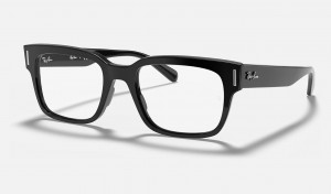 Ray Ban Jeffrey Optics Men's Eyeglasses Black | 59307-PDJK