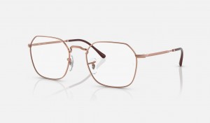 Ray Ban Jim Optics Men's Eyeglasses Gold | 75914-KPCE