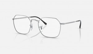 Ray Ban Jim Optics Men's Eyeglasses Silver | 03241-CYGS