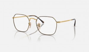 Ray Ban Jim Optics Women's Eyeglasses Gold | 65187-KDYW