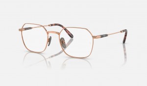 Ray Ban Jim Titanium Optics Men's Eyeglasses Brown | 56782-FUJZ