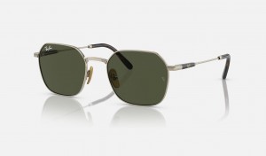 Ray Ban Jim Titanium Women's Sunglasses Green | 68054-ZHBJ