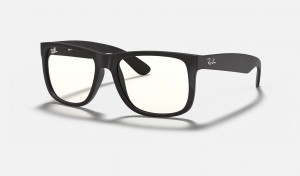 Ray Ban Justin Clear Men's Eyeglasses Black | 92654-LSOY