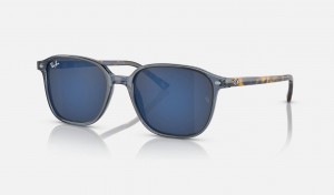 Ray Ban Leonard Men's Sunglasses Blue | 95701-YHAB