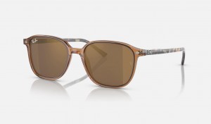 Ray Ban Leonard Men's Sunglasses Gold | 71098-HDVY