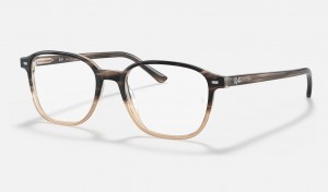 Ray Ban Leonard Optics Men's Eyeglasses Brown | 48675-ULTB