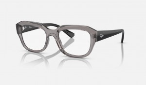 Ray Ban Leonid Optics Bio-based Men's Eyeglasses Grey | 90412-VQGH