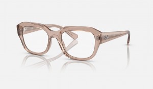 Ray Ban Leonid Optics Bio-based Men's Eyeglasses Brown | 98673-UZNV