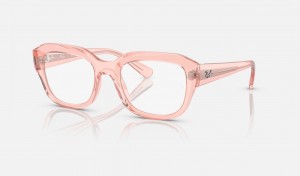 Ray Ban Leonid Optics Bio-based Men's Eyeglasses Pink | 21683-JUBA