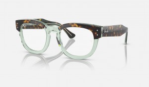 Ray Ban Mega Hawkeye Optics Men's Eyeglasses Green | 40375-MOJC