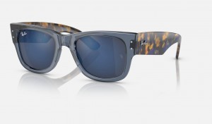 Ray Ban Mega Wayfarer Men's Sunglasses Blue | 50613-CGBW