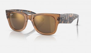 Ray Ban Mega Wayfarer Men's Sunglasses Gold | 38941-AHEM