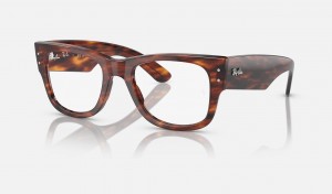 Ray Ban Mega Wayfarer Optics Men's Eyeglasses Brown | 29351-NUBK