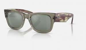 Ray Ban Mega Wayfarer Women's Sunglasses Silver | 82047-BMTD