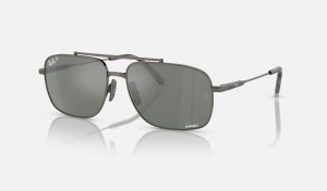 Ray Ban Michael Titanium Men's Sunglasses Silver | 72839-HTCJ