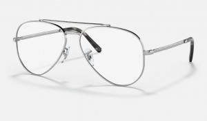 Ray Ban New Aviator Optics Men's Eyeglasses Silver | 69105-YAVS