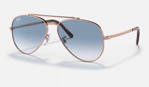 Ray Ban New Aviator Women's Sunglasses Blue | 27453-LBIX