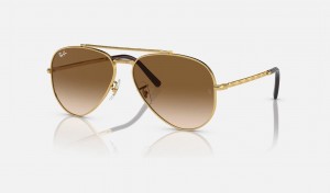 Ray Ban New Aviator Women's Sunglasses Brown | 71832-HKQY