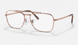 Ray Ban New Caravan Optics Men's Eyeglasses Gold | 45986-RWMX