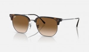 Ray Ban New Clubmaster Men's Sunglasses Brown | 14863-CRZY