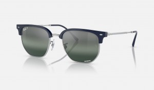 Ray Ban New Clubmaster Men's Sunglasses Silver | 98624-MCJT