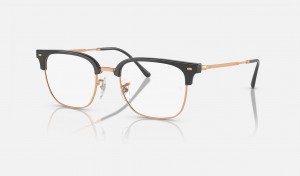 Ray Ban New Clubmaster Optics Men's Eyeglasses Gold | 21650-XWJU