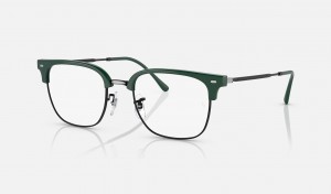 Ray Ban New Clubmaster Optics Men's Eyeglasses Green | 64192-XGIB