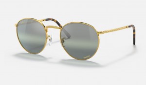 Ray Ban New Round Men's Sunglasses Silver | 26413-GWDC