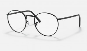 Ray Ban New Round Optics Men's Eyeglasses Black | 29461-HLOP