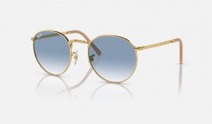 Ray Ban New Round Women's Sunglasses Blue | 43975-XBRJ