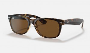 Ray Ban New Wayfarer Classic Men's Sunglasses Brown | 65940-CXWY