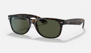 Ray Ban New Wayfarer Classic Men's Sunglasses Green | 76981-CJUZ