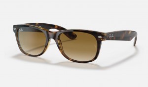 Ray Ban New Wayfarer Classic Women's Sunglasses Brown | 67490-BYLC