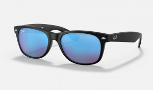 Ray Ban New Wayfarer Flash Men's Sunglasses Blue | 43296-NDKW