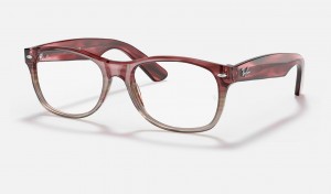 Ray Ban New Wayfarer Optics Men's Eyeglasses Burgundy | 25310-DUXM