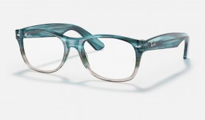 Ray Ban New Wayfarer Optics Men's Eyeglasses Turquoise | 85972-BUGL