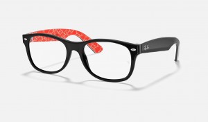 Ray Ban New Wayfarer Optics Women's Eyeglasses Red | 49106-RKTW