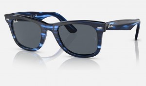 Ray Ban Original Wayfarer Bio-acetate Men's Sunglasses Blue | 41279-QHAK