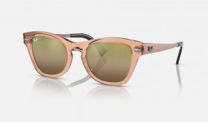 Ray Ban RB0707sm Men's Sunglasses Gold | 47159-WFQO