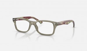 Ray Ban RB1531 Optics Kids' Eyeglasses Green | 95813-UBSP