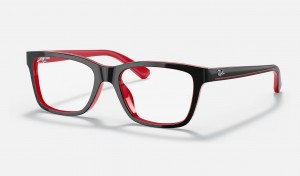 Ray Ban RB1536 Optics Kids' Eyeglasses Black | 13054-RIPJ